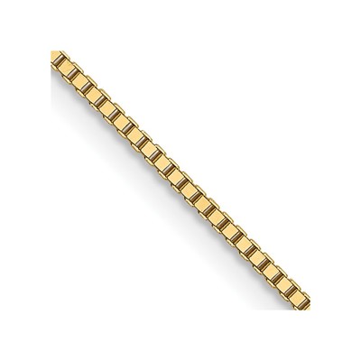 18K 16 inch .9mm Box with Lobster Clasp Chain