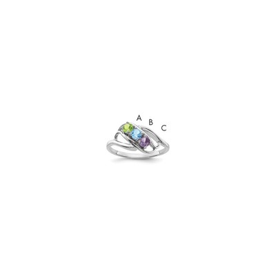Sterling Silver Rhodium-plated Family Jewelry Mounting