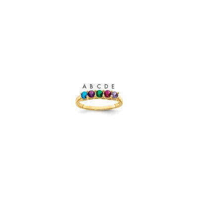 14k Synthetic Family Jewelry Ring