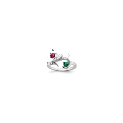 Sterling Silver Rhodium-plated Family Jewelry Mounting