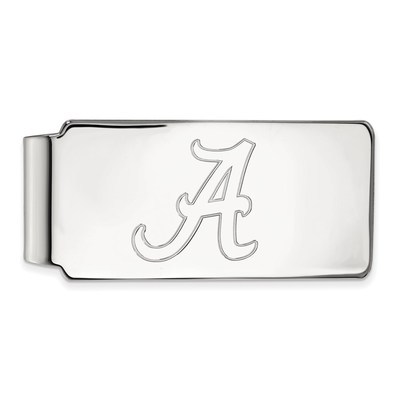 Sterling Silver Rhodium-plated LogoArt University of Alabama Money Clip