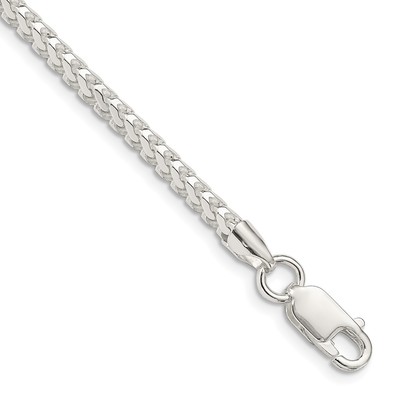 Sterling Silver 3.1mm D/C Square Franco Chain