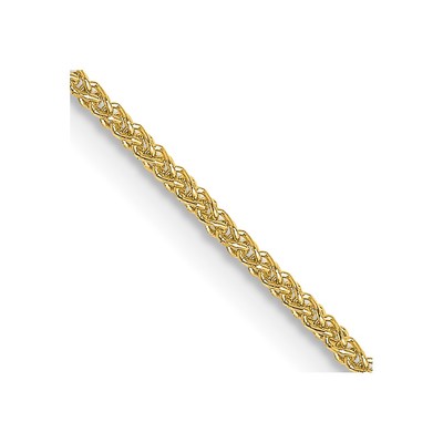 18K 20 inch 1mm Diamond-cut Spiga with Spring Ring Clasp Chain