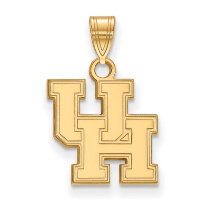 10k Gold LogoArt University of Houston U-H Small Pendant