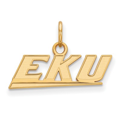 10k Gold LogoArt Eastern Kentucky University E-K-U Extra Small Pendant
