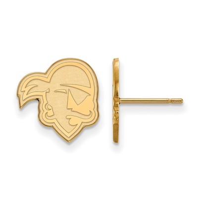 10k Gold LogoArt Seton Hall University Pirate Small Post Earrings