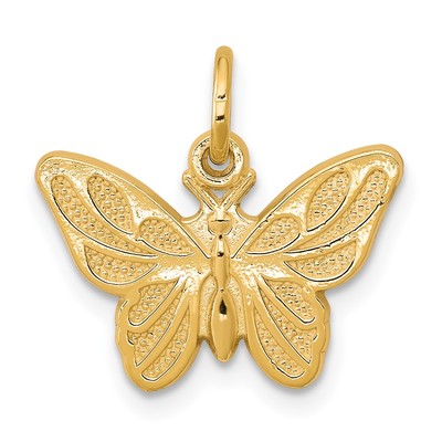 10k Butterfly Charm