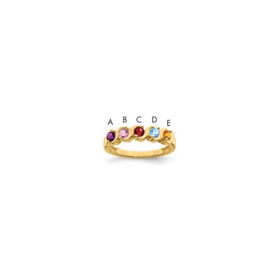 14k Synthetic Family Jewelry Ring