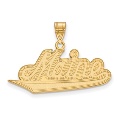 Sterling Silver Gold-plated LogoArt University of Maine Large Pendant