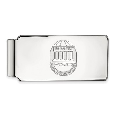 Sterling Silver Rhodium-plated LogoArt Coastal Carolina University Crest Money Clip
