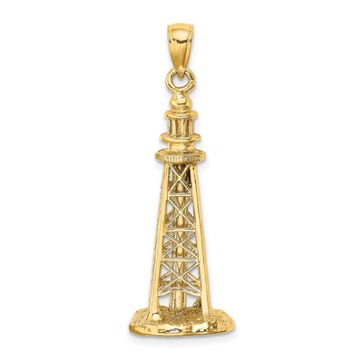14K 3-D SANIBEL ISLAND Lighthouse Charm