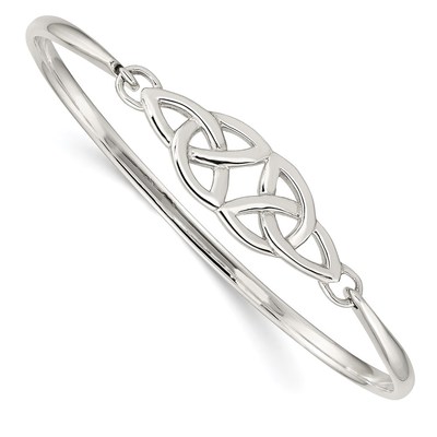 Sterling Silver Polished Celtic Bangle