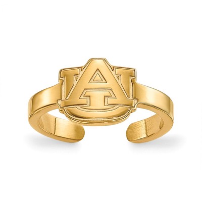 Sterling Silver Gold-plated LogoArt Auburn University Toe Ring