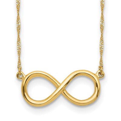 14K Polished Infinity Symbol 16.5 inch Necklace