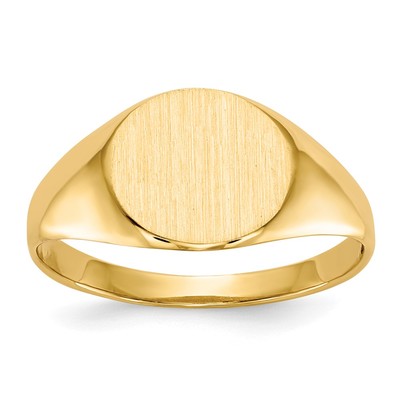 14k 9.5x8.5mm Open Back Signet Ring