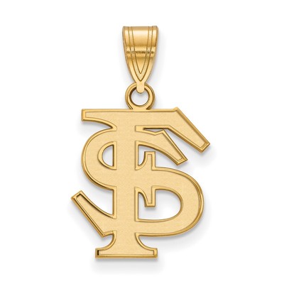 10k Gold LogoArt Florida State University Medium Pendant