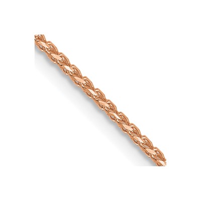 14K Rose Gold 1mm D/C Open Franco Chain