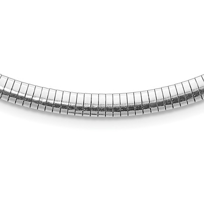 Sterling Silver Rhodium-plated 5.2mm w/2in. Ext Cubetto Chain