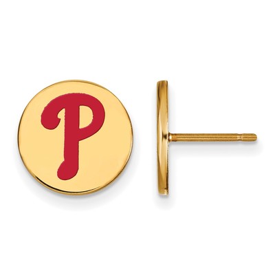 SS/GP MLB LogoArt Philadelphia Phillies Enamel Earrings