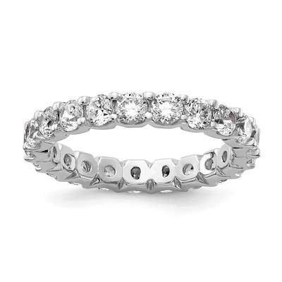 Sterling Silver Rhodium-plated CZ Eternity Band