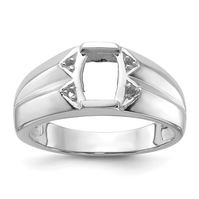 14k White Gold Men's ring mounting