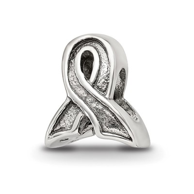 Sterling Silver Reflections Awareness Ribbon Bead