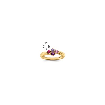 14k Synthetic Family Jewelry Ring