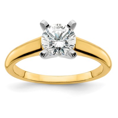 14ktt 4.4mm Rnd Solit. Lab Grown Diamond SI1/SI2, J, Ring Sz 7