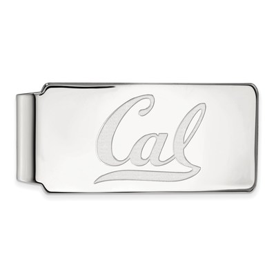 Sterling Silver Rhodium-plated LogoArt University of California Berkeley Cal Money Clip
