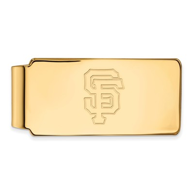 10k Gold Major League Baseball LogoArt San Francisco Giants Letters S-F Money Clip