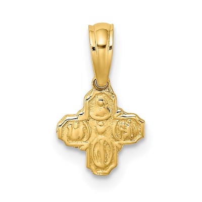 14K Mini 4-Way Religious Medal Charm