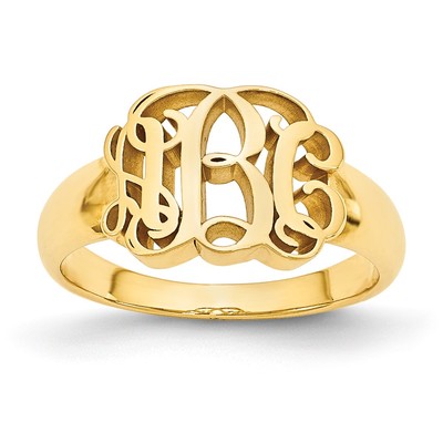 10k Yellow Gold Monogram Ring