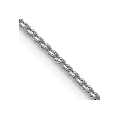 14K White Gold 1mm D/C Open Franco Chain
