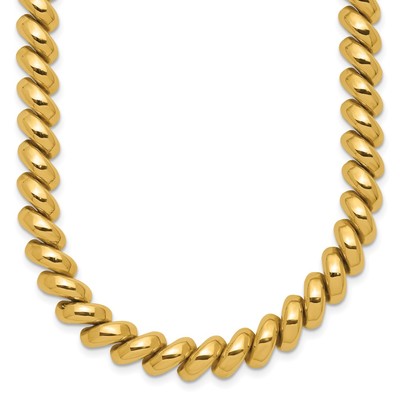 14k Polished 8mm 17 inch San Marco Necklace
