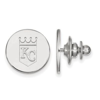 Sterling Silver Rhodium Plated Major League Baseball LogoArt Kansas City Royals Pin