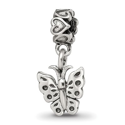 Kids Collection Sterling Silver Butterfly Dangle Reflections Bead
