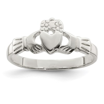 Sterling Silver Solid Claddagh Ring