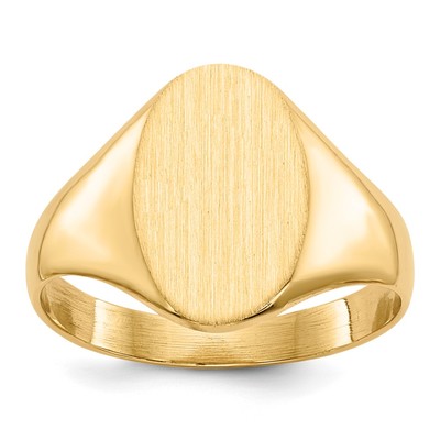 14k 8.5x12.0mm Closed Back Signet Ring