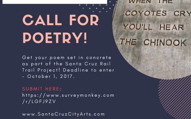 Call for Poetry! Get your poem in concrete as part of the Rail Trail project!