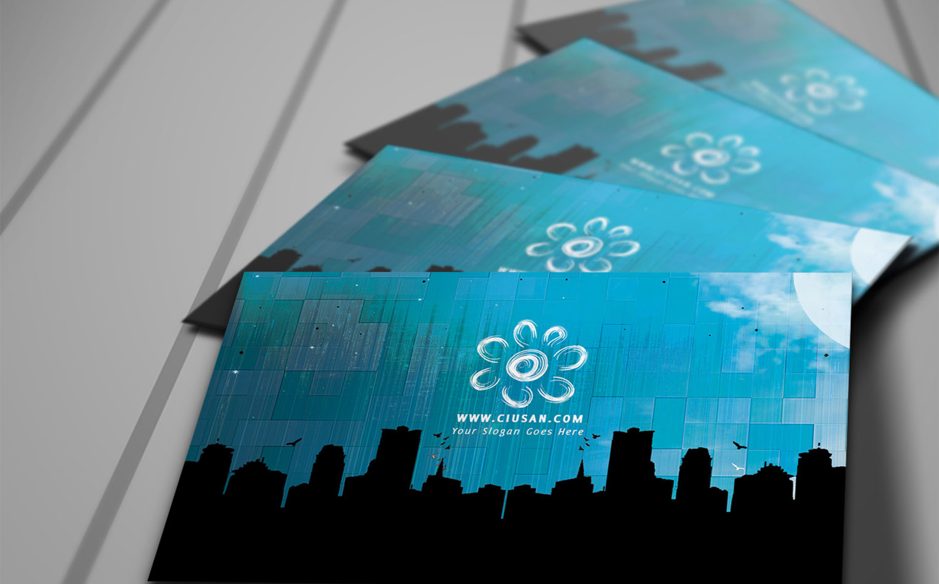 Creative Blue Business Card PSD Template