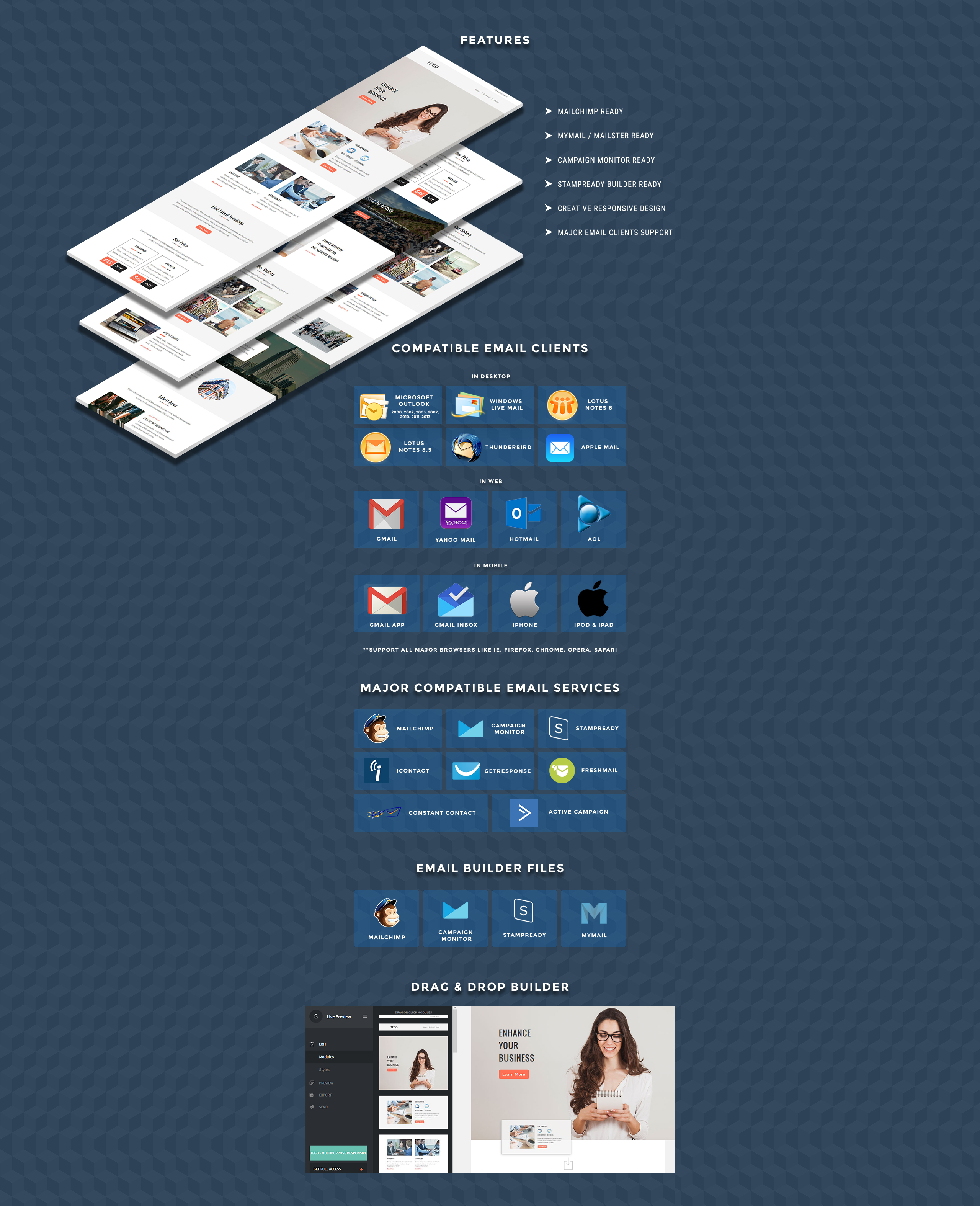 отзывчивый шаблон электронной почты шаблон информационного бюллетеня