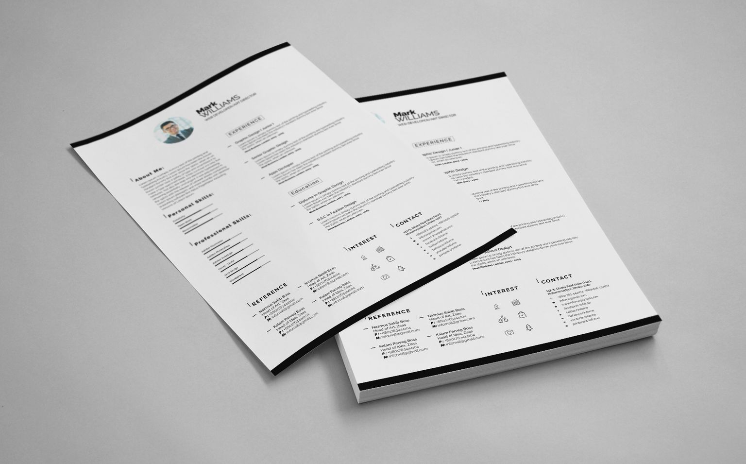 Download Резюме "Minimal Resume/CV Resume Template" / Minimal Resume/CV Resume Template - Резюме на тему графика resume cv cv template cover minimal identity office perfect presentation job creative corporate service treanding design graphic