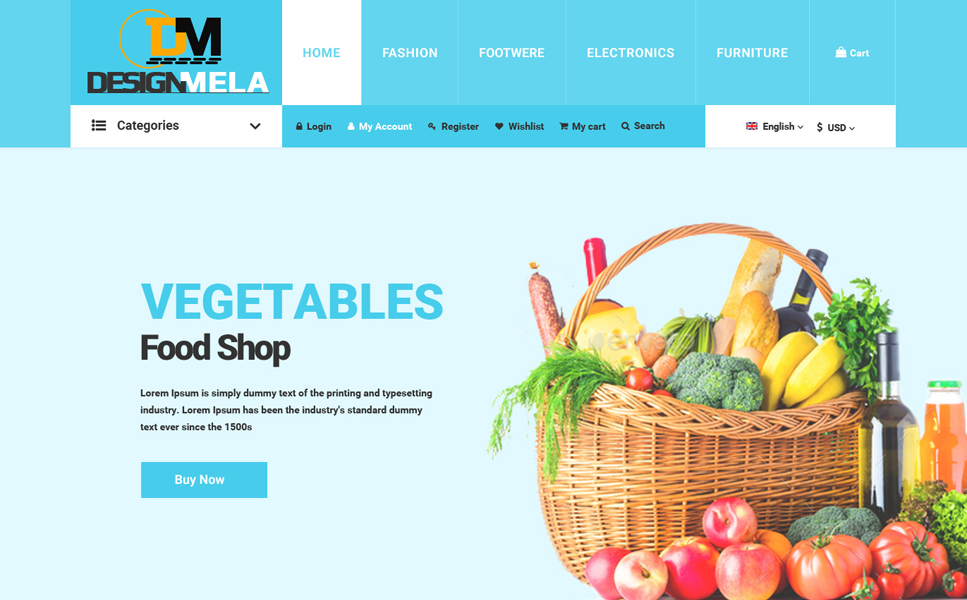 Download PSD шаблон "DesignMela eCommerce PSD Template" / DesignMela eCommerce PSD Template - PSD шаблон на тему модный магазин business coffee shop . tea drinks ecommerce magento modern design online shopping opencart prestashop