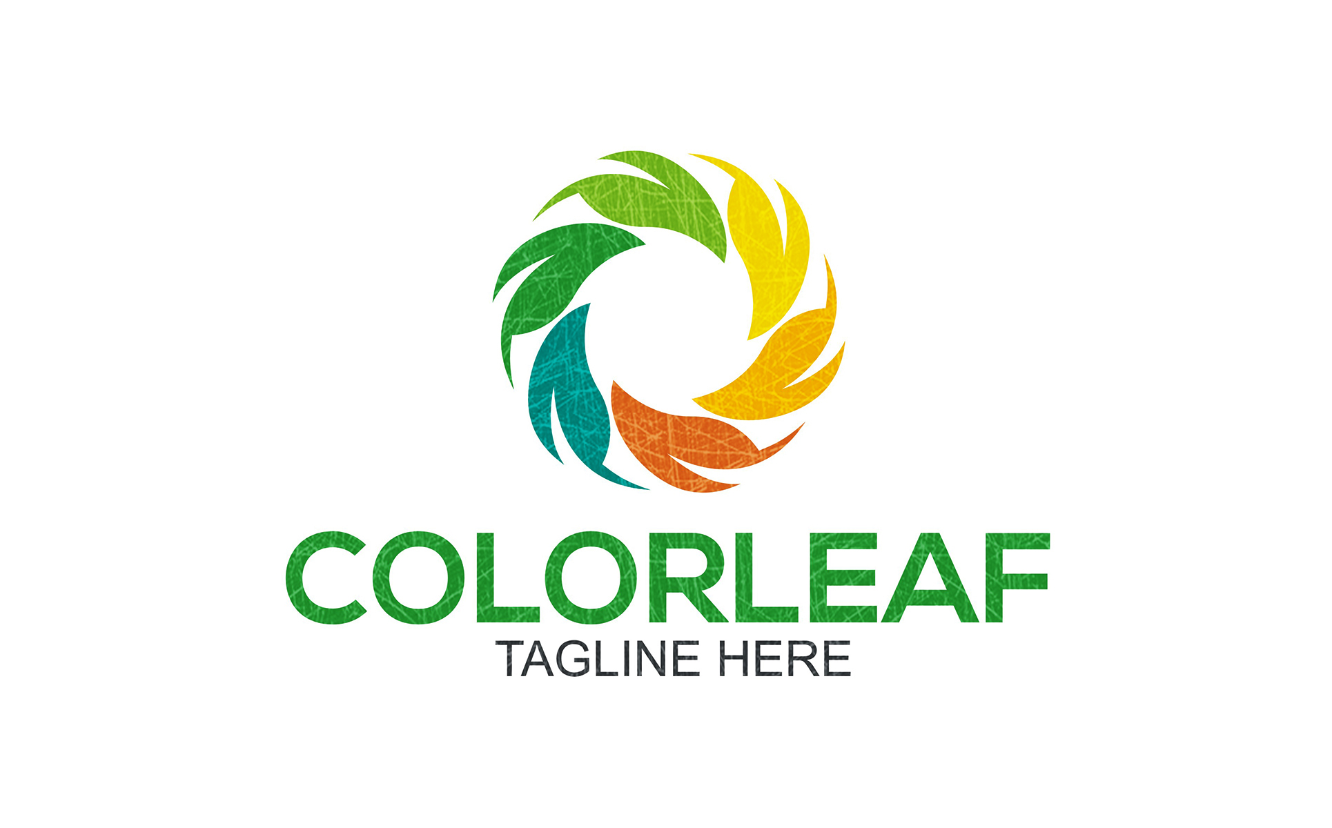Download Шаблон логотипа "Color Leaf - Logo Template" / Color Leaf - Logo Template - Шаблон логотипа на тему графика circle earth green leaf design agency colorfull pure area world natural ecology ground digital printing media social logo