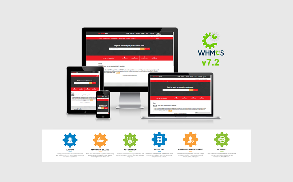 Hosting Website Vorlage Kleiner Screenshot Website Vorlage für Domain-Registrar