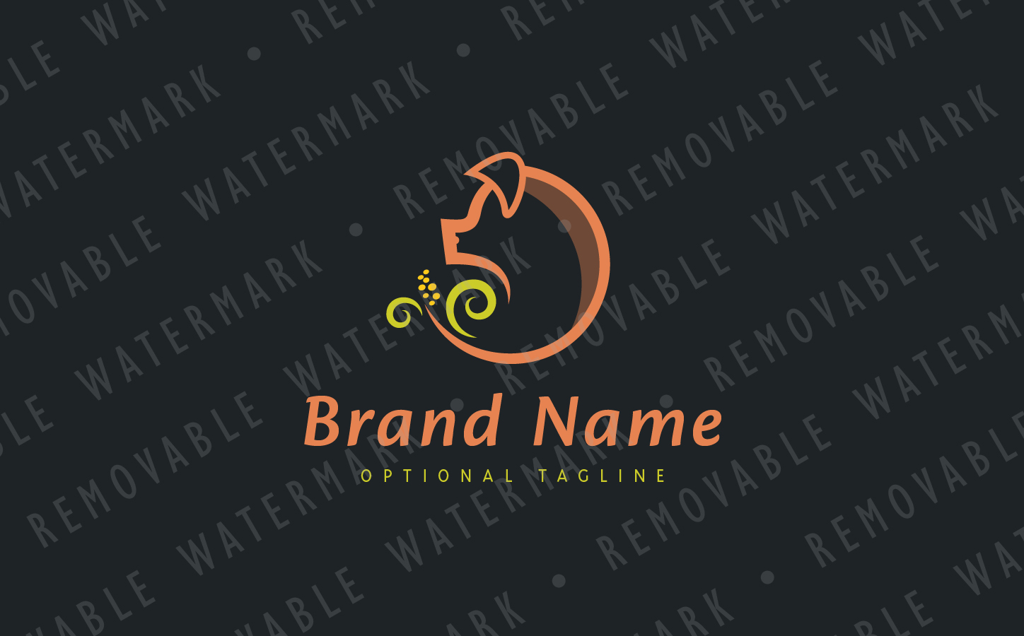 Download Шаблон логотипа "Piggy & Corn Logo Template" / Piggy & Corn Logo Template - Шаблон логотипа на тему графика animal circle leaf agriculture food farm meal piggy grow corn pig pork meat swine hog butchery organic logo design template