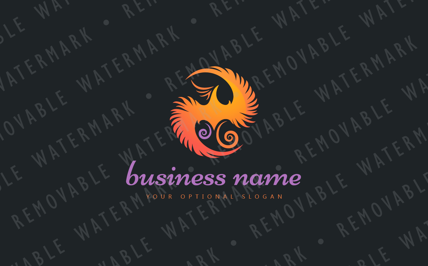 Download Шаблон логотипа "Yin & Yang Phoenix Logo Template" / Yin & Yang Phoenix Logo Template - Шаблон логотипа на тему графика circle energy flame sun cycle fire bird asian harmony wings yin yang balance rebirth phoenix reborn regeneration logo design template