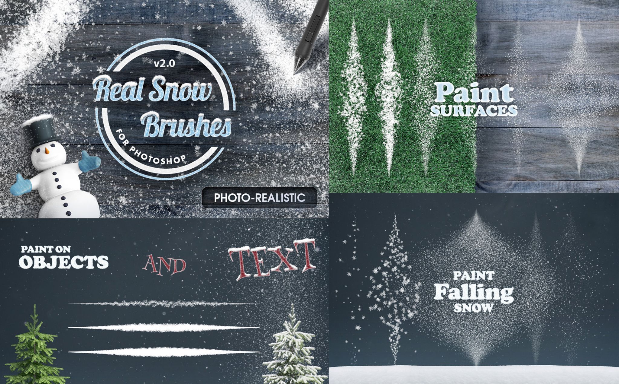 Download Бандл зимней графики / Mega Snow and Winter Bundle UI Elements - UI элементы на тему графика snow winter christmas brush photoshop frozen frosty snowflakes snowfall overlays texture stockphotos png objects pngs