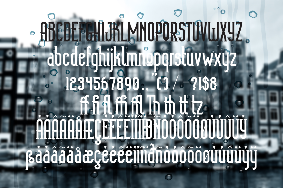 Download Шрифт "Amsterdam Font" / Amsterdam Font - Шрифт на тему графика serif font typeface lettering condenced retro vintage