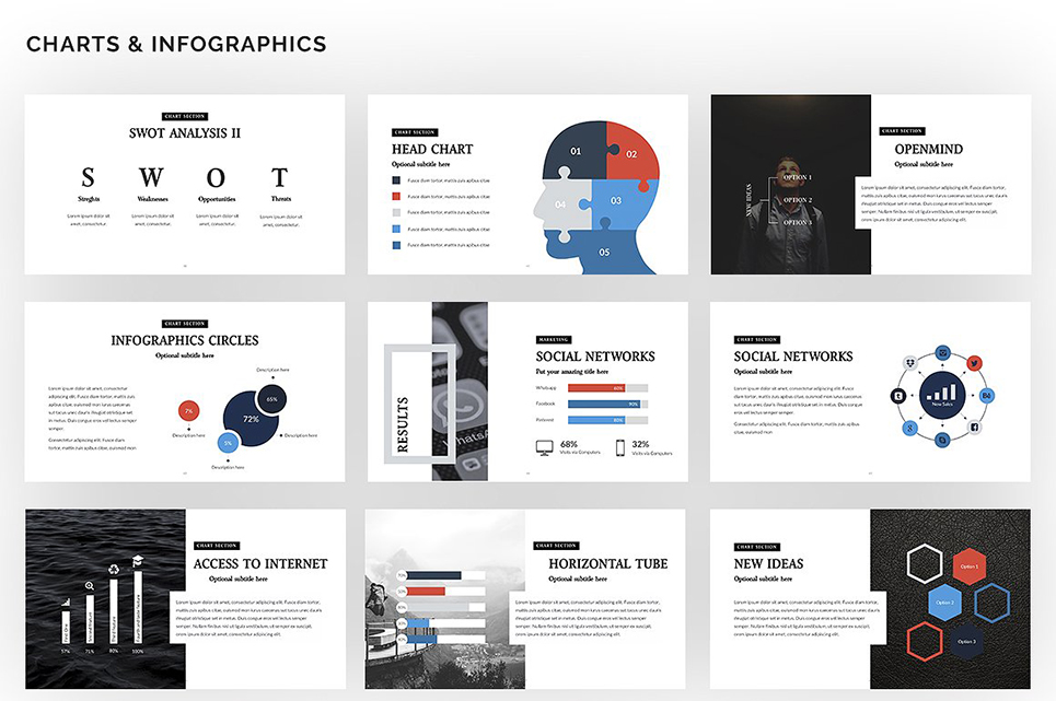 Business Premium powerpoint şablon Küçük Ekran Görüntüsü Premium Fotoğrafçılık Powerpoint Şablonu